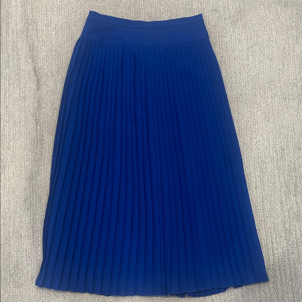 J.Crew Elegant Colbalt Pleated Skirt
